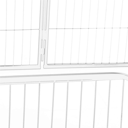 Tarc pentru animale de companie, din fier, forma configurabila, cu usa de acces, 4XL, 184x100x93cm, alb [17]
