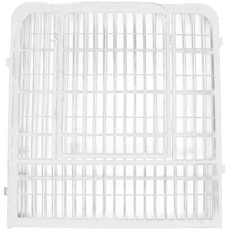 Tarc pentru animale de companie, din fier, forma configurabila, cu usa de acces, 4XL, 184x100x93cm, alb [14]