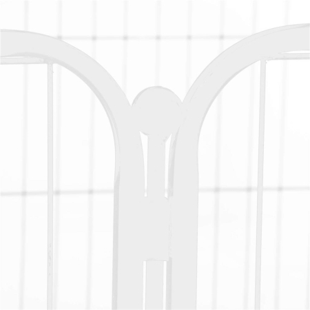 Tarc pentru animale de companie, din fier, forma configurabila, cu usa de acces, 4XL, 184x100x93cm, alb [19]