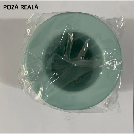 Tava de Gheata din Silicon cu Capac, , Forma de Gheata pentru Racirea Bauturilor, in Forma de Frapiera, Silicon fara BPA, Cuburi de Gheata, 9x8.5x8 cm, Albastru [9]