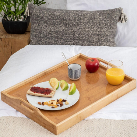 Tava servire 5Five dreptunghiulara din bambus, 44x29 cm, maro natur [4]