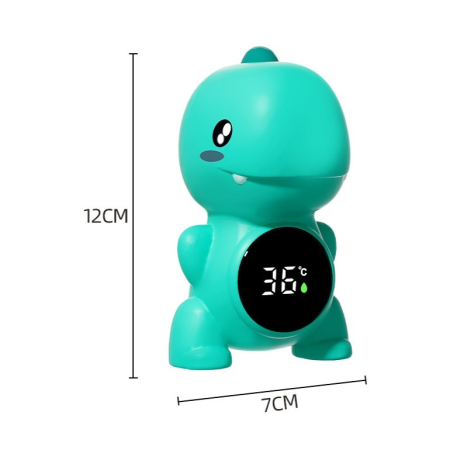 Termometru Electronic LED pentru Baie, Plutitor, Rezistent la apă, IPX7, Multifunctional, 3 Trepte de Temperatura, Model Dinozaur, 12x7cm, Verde [4]