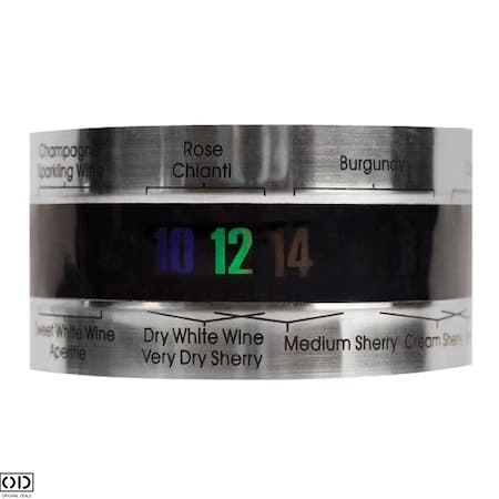 Termometru pentru Sticla de Vin, Digital Fara Baterie, Gradatie 4 - 24 °C [15]