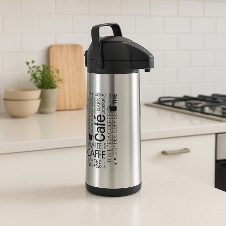 Termos bauturi 5Five Neta, inox, 1.8 litri, 17x13x36 cm, argintiu [3]