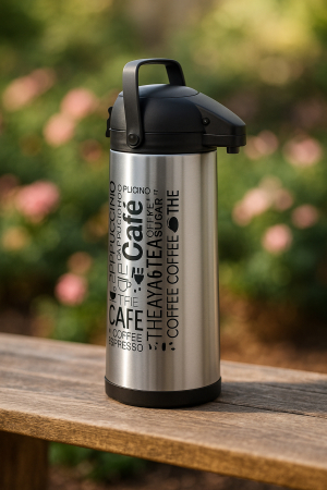 Termos bauturi 5Five Neta, inox, 1.8 litri, 17x13x36 cm, argintiu [5]