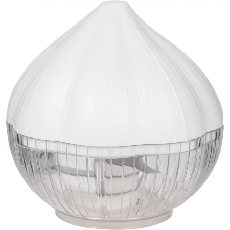 ✨TOATE PRODUSELE✨ - Tocator manual pentru usturoi, in forma de usturoi, cutite rezistente, utilizare prin apasare, material ABS si inox, 9.5x9.5x9.3 cm, alb