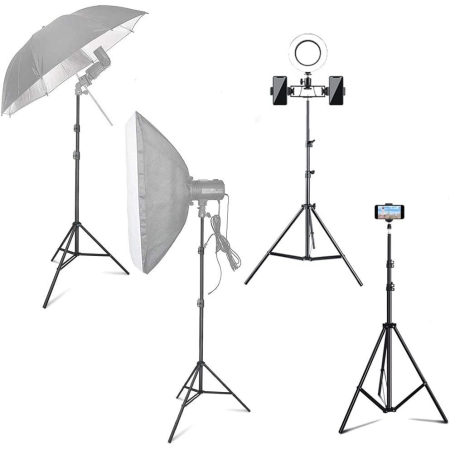 Trepied, , 210 cm, Metalic, Extensibil, 5 x 5 x 71 cm, Negru [2]