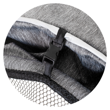 Tricicleta 3in1 105x52x94 cm, sezut rotativ 360°, roti fara aer, copertina reglabila, gri [12]