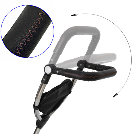 Tricicleta 3in1 105x52x94 cm, sezut rotativ 360°, roti fara aer, copertina reglabila, gri [1]