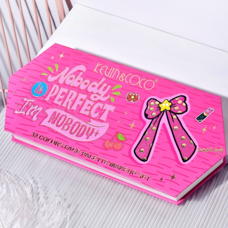 Trusa de Machiaj, KEVIN & COCO, Nobody is Perfect, I am Nobody, 32 culori, 29 x 23.5 x 3 cm [1]