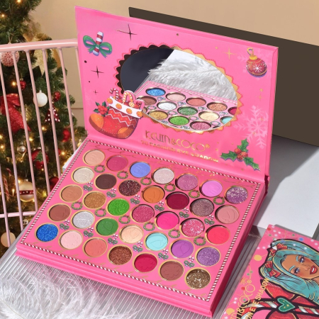 Trusa de Machiaj, KEVIN & COCO, Snowy Christmas, 70 culori, 22.5 x 17 x 2 cm, Multicolor [3]