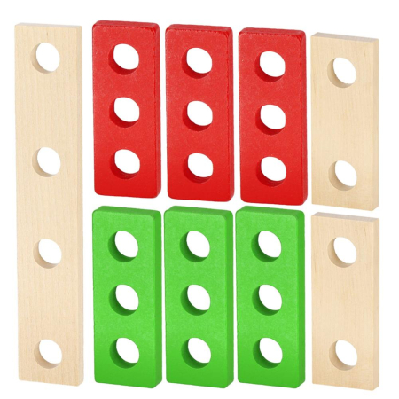 Trusa de unelte pliabila pentru copii din lemn natural , 26 unelte si accesorii [15]