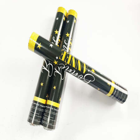 Tub de Confetti, , Bonne Annee, 60x5 cm, Confetii Stelute din Aluminiu, Auriu/Argintiu [7]