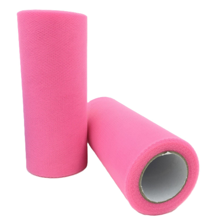 Accesorii Petrecere - Tul Decorativ, , 15 cm Latime, 22 cm Lungime, din Poliester, Roz