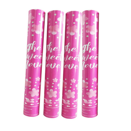 Tun Confetti, , Confetti Inimioare si Mesaj Love, 40 x 5 cm, Roz Alb [2]