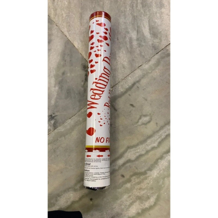 Tun Confetti, , Model Wedding Popper Inimi, 40 cm, Ambalaj din Carton, Eliberare prin Rasucire, Rosu [5]
