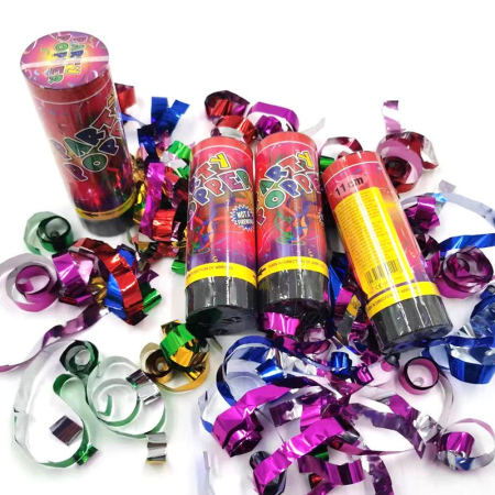 Tun de Confetti, , Party Popper 15 cm, Model Panglici din Folie, Multicolor [1]