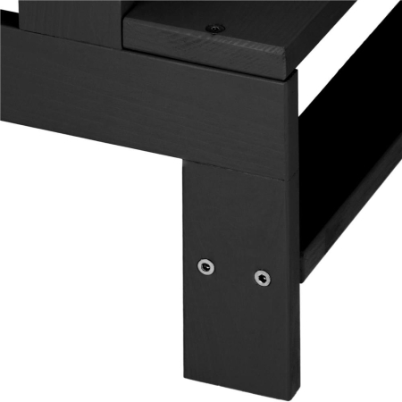 Turn de invatare inaltator multifunctional din lemn, platforma reglabila pe 3 inaltimi, 90x39x44 cm, negru [12]