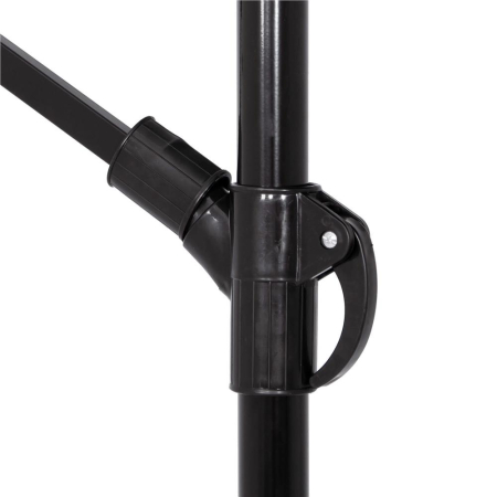 Umbrela de gradina cu brat lateral banana, cu husa, 300cm, gri [24]