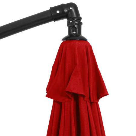 Umbrela de gradina cu brat lateral banana, cu husa, 300cm, rosu [23]