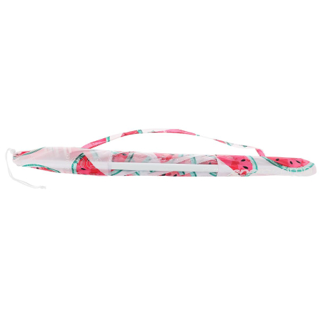 Umbrela de plaja 160 cm cu structura metalica, inclinare reglabila si husa transport, alb si rosu [5]