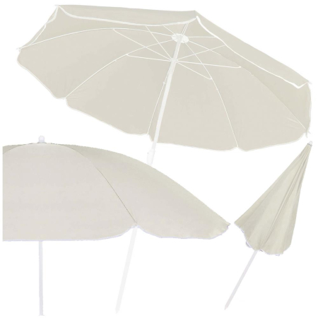 Umbrela de plaja pliabila cu inclinare reglabila, diametru 160 cm, bej [4]