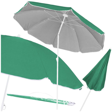 Umbrela de plaja pliabila cu inclinare reglabila, diametru 160 cm, verde [4]