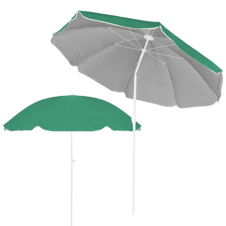 Umbrela de plaja pliabila cu inclinare reglabila, diametru 160 cm, verde [1]