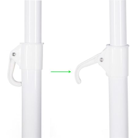 Umbrela de plaja pliabila cu inclinare reglabila, diametru 180 cm, albastru si alb [7]