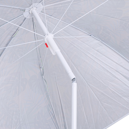 Umbrela de plaja pliabila, cu inclinare si inaltime reglabila, diametru 150 cm, verde cu imprimeu frunze verzi [3]