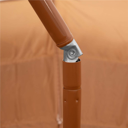 Umbrela de plaja tip hawai pliabila, cu inaltime si unghi reglabil, structura metalica, 160 cm, maro [10]