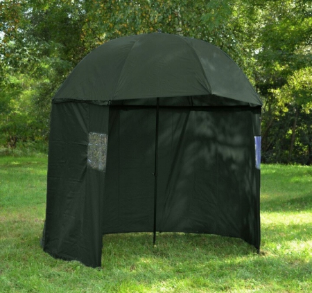 Umbrela pescuit 200x220 cm, inchidere completa cu perete detasabil, reglabil, otel si Oxford impermeabil, verde [3]