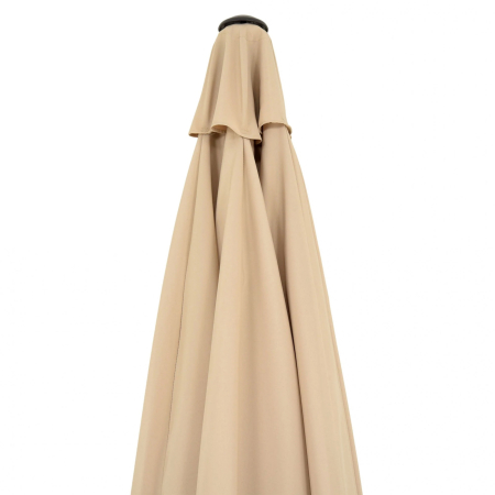 Umbrela rotunda de soare pentru terasa, diametru 2.70 m, inclinare, manivela, crem [4]