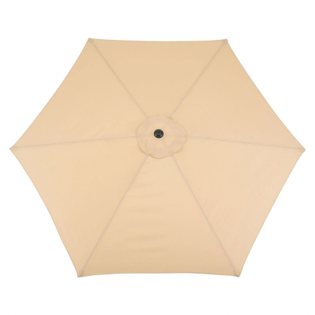 Umbrela rotunda de soare pentru terasa, diametru 2.70 m, inclinare, manivela, crem [3]