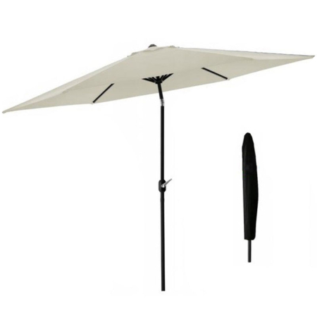 Umbrele - Umbrela terasa gradina, cu inclinare si husa, 300cm, Bej