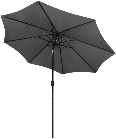 Umbrela terasa gradina, cu manivela si inclinare, GU200, diametru 300cm, gri antracit [4]