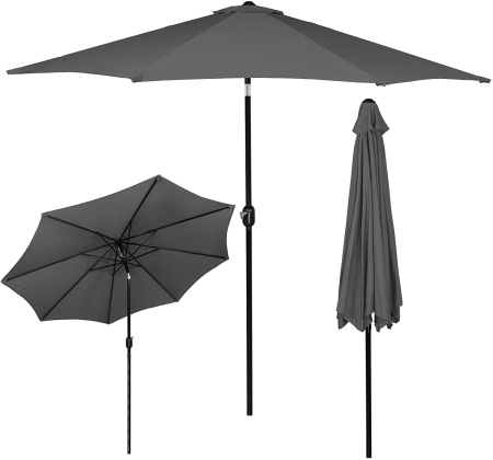 Umbrela terasa gradina, cu manivela si inclinare, GU200, diametru 300cm, gri antracit [8]