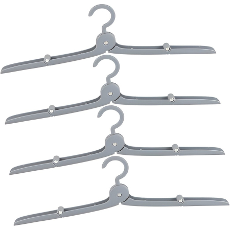 Umeras Pliabil de Calatorie, , Mini Cuier Portabil pentru Haine, Suport de Uscare, 14x7x1.4cm, Gri [3]