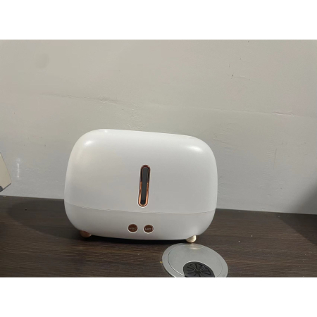 Umidificator de tip flacara, , cu aromaterapie, 7 culori, 250 ml, alb [8]