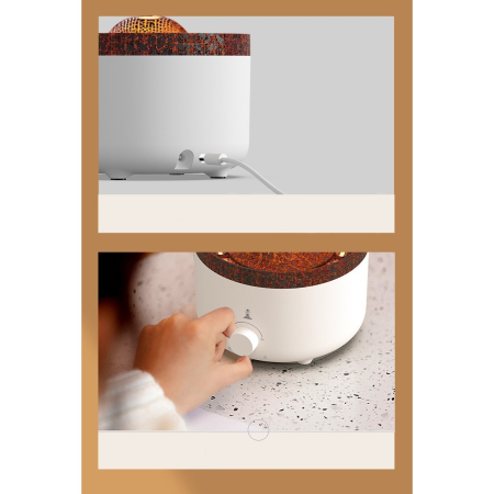 Umidificator de tip vulcan, , cu aromaterapie, cu telecomanda, 560 ml, model V21A, alb [7]