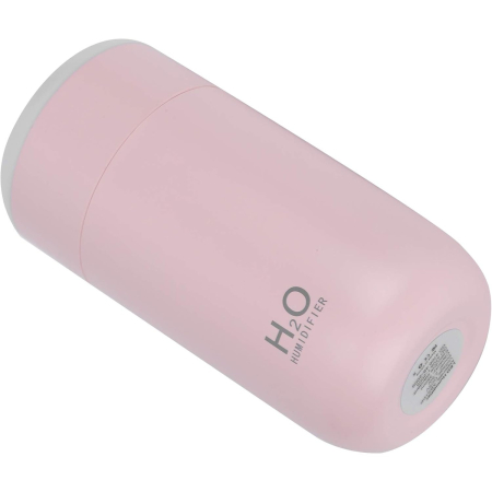Umidificator, H2O, cu Difuzor de Aroma, Lumina de Noapte LED in 7 Culori, Zgomot Redus, 14.7x7.2cm, 350mL, Culoare Roz [9]