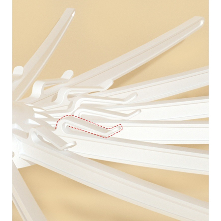 Uscator de Rufe Vertical, , 2 Niveluri, Pliabil, din ABS+PP+Otel Inoxidabil, Rotire 360 Grade, 130 x 75 cm, Alb [8]