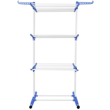 Uscator vertical pentru rufe, mobil si pliabil, cu doua umerase, 75x57x170cm, sarcina 15kg [21]