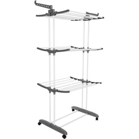 Uscator vertical pentru rufe, mobil si pliabil, cu doua umerase, 75x57x170cm, sarcina 20kg [21]