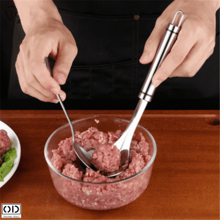 Ustensila Metalica pentru Facut Chiftelute din Carne sau Legume, 24cm, Inox Premium [9]