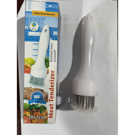 Ustensila pentru fragezit carnea, cu 21 de tije ascutite din inox 304, 20 cm, alb [3]