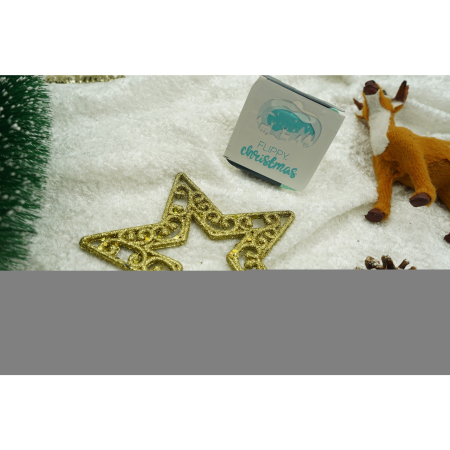 Varf decorativ de brad, Auriu, in forma de Stea, decupata in centru, din Plastic/Metal, 14 cm x 19 cm, Interior/Exterior,  [4]