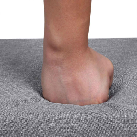 VASAGLE Banca pentru hol cu suport pentru pantofi, 10 compartimente, cu perna, 104x48x30cm, alb [7]