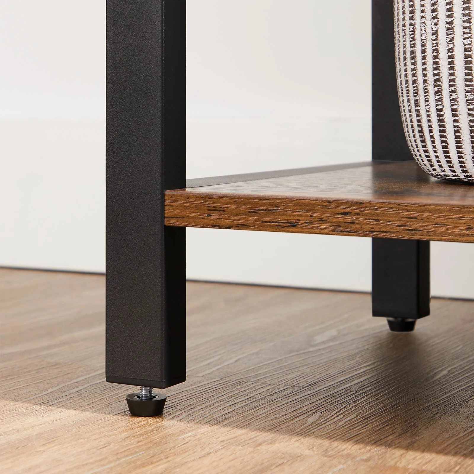 VASAGLE Biblioteca cu cadru otel si 6 polite, stil industrial, 66x30x186cm, maro rustic si negru [5]