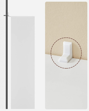 VASAGLE Biblioteca, raft cu 5 unitati de depozitare, pentru living, din lemn, 50x24x80cm, alb [8]